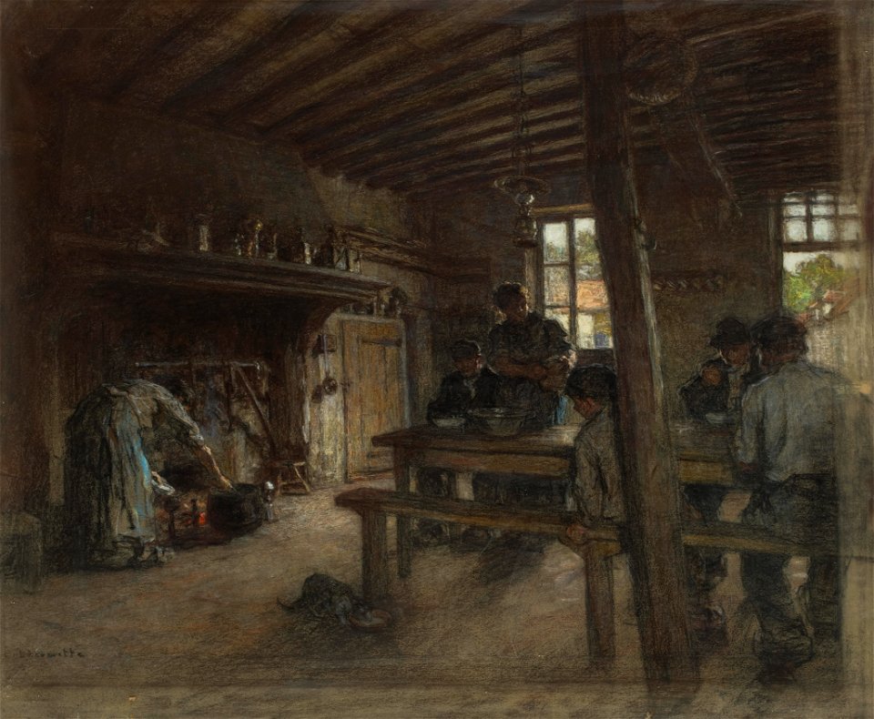 Léon Augustin Lhermitte Le Repas des Ouvriers à la Ferme 1913