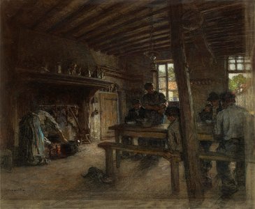 Léon Augustin Lhermitte Le Repas des Ouvriers à la Ferme 1913