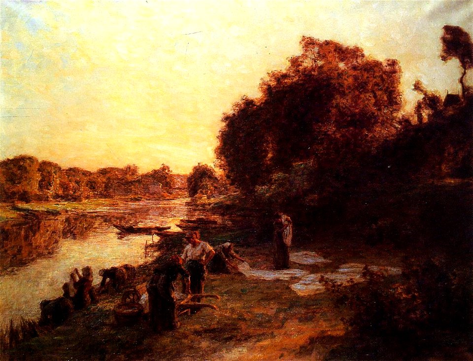 Lhermitte - Lavandières au bord de la Marne, ca 1895