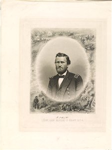 Lieut. Genl. Ulysses S. Grant, U.S.A. - border designed by W. Momberger ; photograph by Barr & Young ; engraved by J.C. Buttre, N.Y. LCCN2017648260