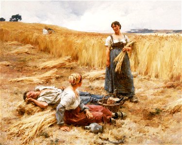 Léon Augustin Lhermitte, 1883 - Harvesters at Mont-Saint-Père