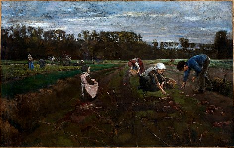 Max Liebermann - Kartoffelernte (1875)