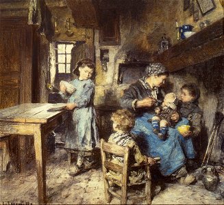 Léon Augustin Lhermitte, 1888 - Soupe de l'enfant