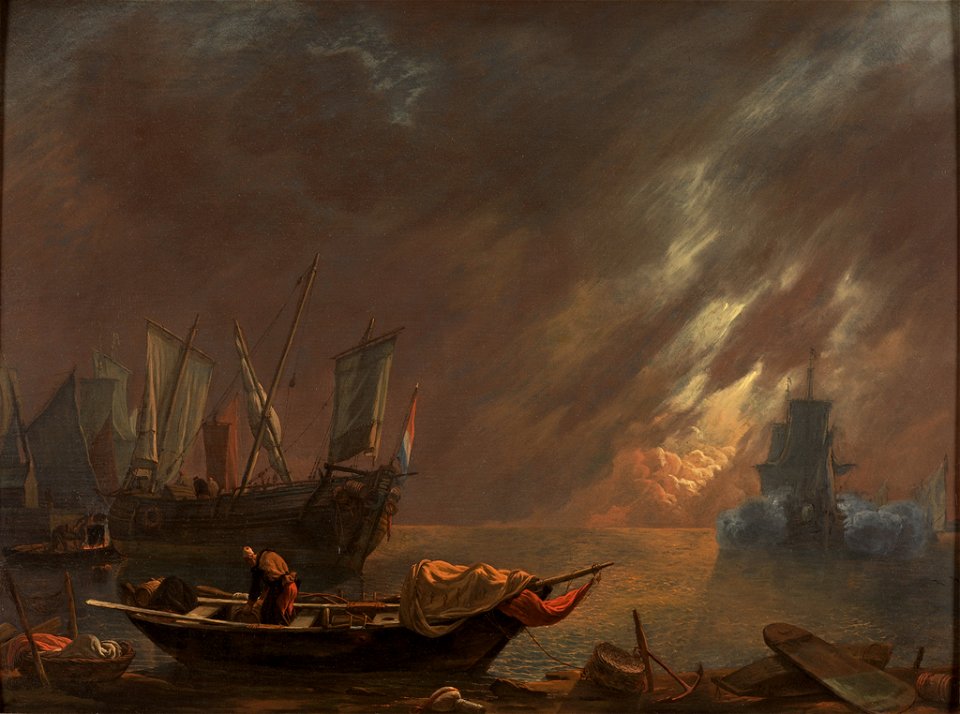 Lieve Verschuir - Harbor Scene - 1987.113.1 - Rhode Island School of Design Museum