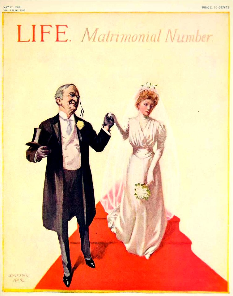 Life matrimonial number - 1909-05-27 - cover by William Balfour Ker