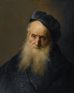 Study of the Head and Shoulders of an Old Bearded Man Wearing A Cap by Jan Lievens, circa 1629. Sotheby's. Free illustration for personal and commercial use.