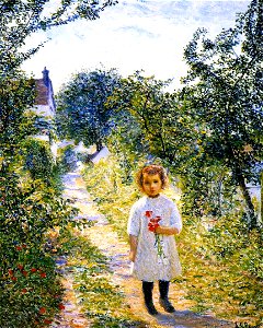 Lilla Cabot Perry - Little Girl on a Lane, Giverny