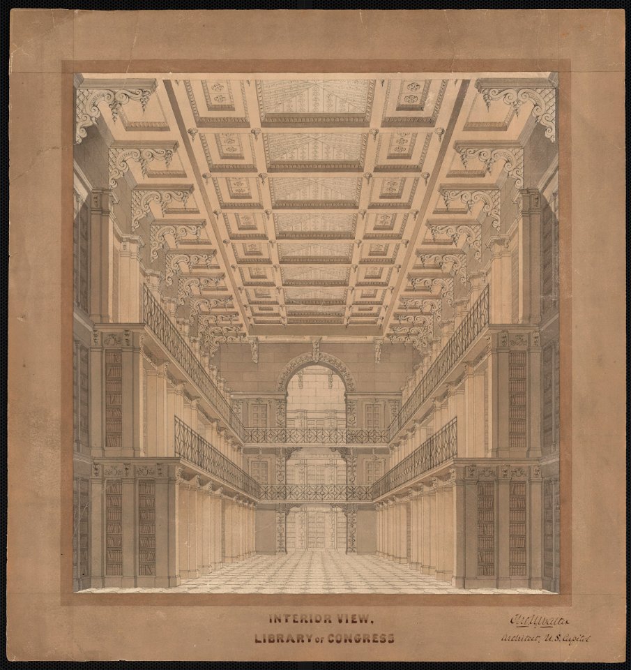 Library of Congress in the U.S. Capitol, Washington, D.C. Interior perspective view LCCN2002716743