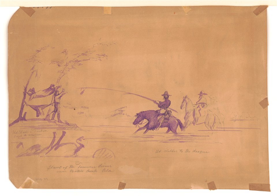 Lieutenant Louis von Trebra, Captain (Lieutenant) Adolph Metzner, and Lieutenant Walker, Tennessee River near Battle Creek, Alabama, August 1862 LCCN2017645943