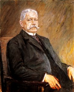 Liebermann portret van Paul von Hindenburg. Free illustration for personal and commercial use.