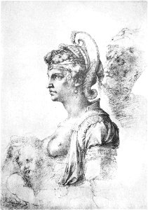 Life of Michael Angelo, 1912 - Young Woman Wearing a Helmet