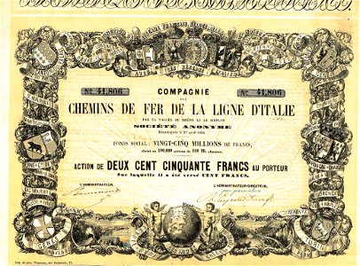 Ligne d`Italia 1856
