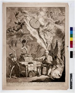 Lieut goverr Gall-stone, inspired by Alecto; -or- the birth of Minerva (BM Y,5.25)