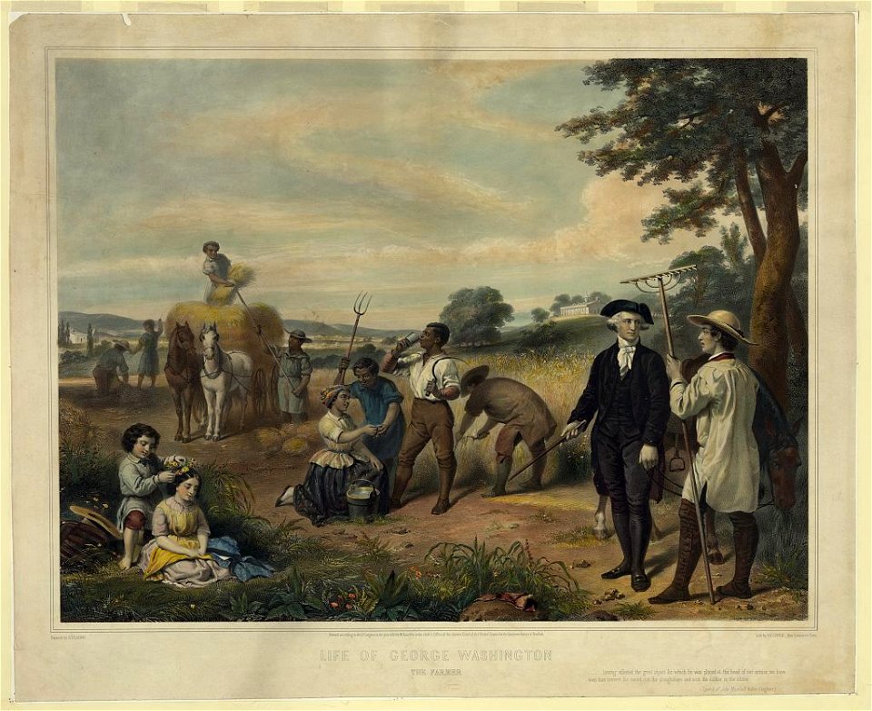 Life of George Washington-The farmer - painted by Stearns ; lith. by Régnier, imp. Lemercier, Paris. LCCN96521631
