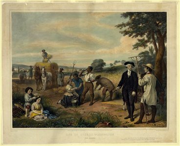 Life of George Washington-The farmer - painted by Stearns ; lith. by Régnier, imp. Lemercier, Paris. LCCN96521631