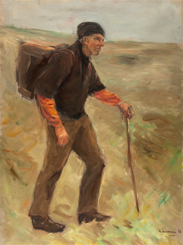Schreitender Bauer by Max Liebermann