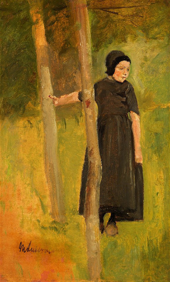 Max Liebermann Kind unter Bäumen - Studie 1882