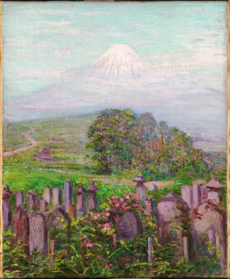 Lilla Cabot Perry - Mt. Fuji with Gravestones - 1970.48 - Fogg Museum
