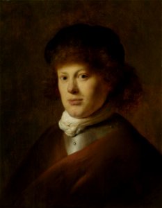 Portret van Rembrandt Harmensz van Rijn Rijksmuseum SK-C-1598. Free illustration for personal and commercial use.