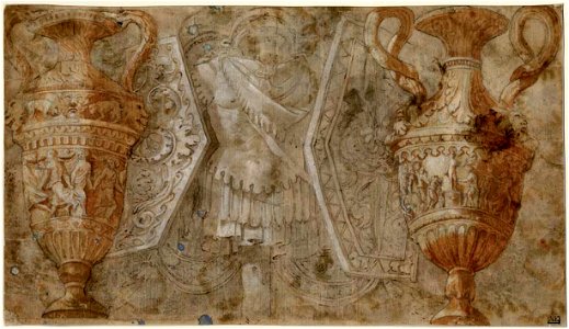 Lieven Mehus - Study after the facade decoration of Palazzo Milese