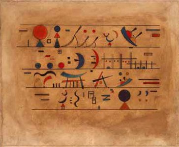 Lines of Marks by Wassily Kandinsky, ink and tempera on paper, Kunstmuseum Basel. Free illustration for personal and commercial use.