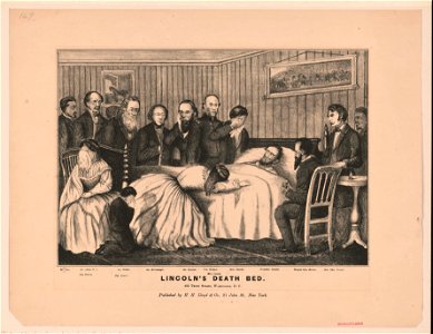 Lincoln's death bed - 453 Tenth Street, Washington, D.C. LCCN2003671417