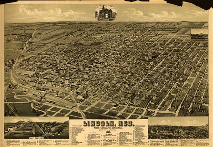 Lincoln, Neb., State capitol of Nebraska, county seat of Lancaster Co. 1889. LOC 75694676