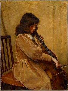 Lilla Cabot Perry - Girl Playing a Cello - 1999.251 - Fogg Museum