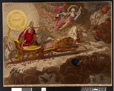 Light Expelling darkness, - evaporation of Stygian exhalations,-or- The sun of the constitution, rising superior to the clouds of opposition. (BM 1982,U.757 1)