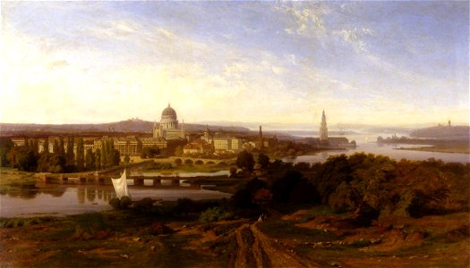 Lindemann-Frommel, Karl - Blick auf die Stadt Potsdam vom Brauhausberg - Nationalgalerie Berlin