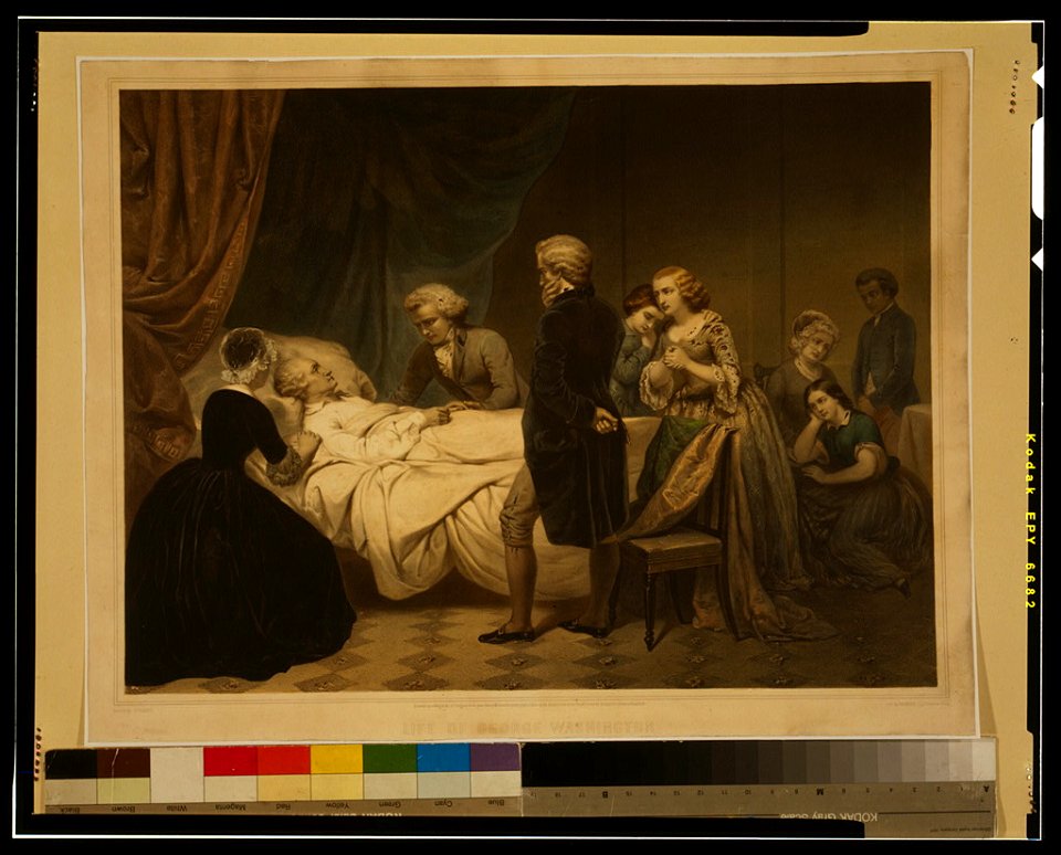Life of George Washington The Christian death - - painted by Stearns ; lith. by Régnier, imp. Lemercier, Paris. LCCN2002719381