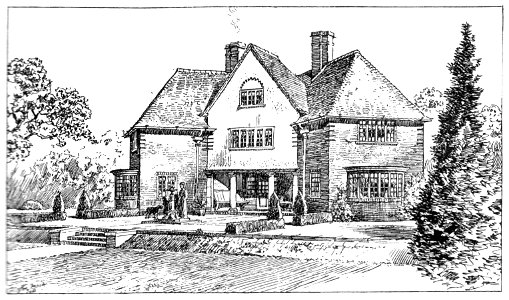 Limpsfield, fig 28 (Modern Homes, 1909). Free illustration for personal and commercial use.