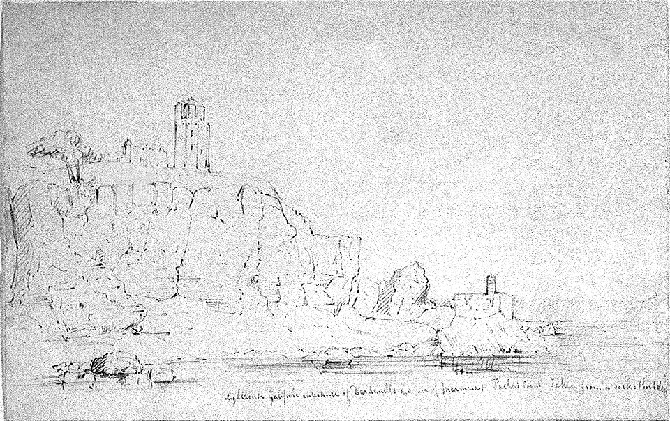 Lighthouse on Pasha's Point, Gallipoli, at the entrance of the Dardanelles and Sea of Marmara RMG PU9390