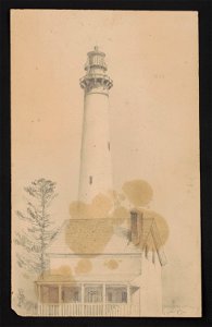 Lighthouse above small house) 1866 LCCN2016645614