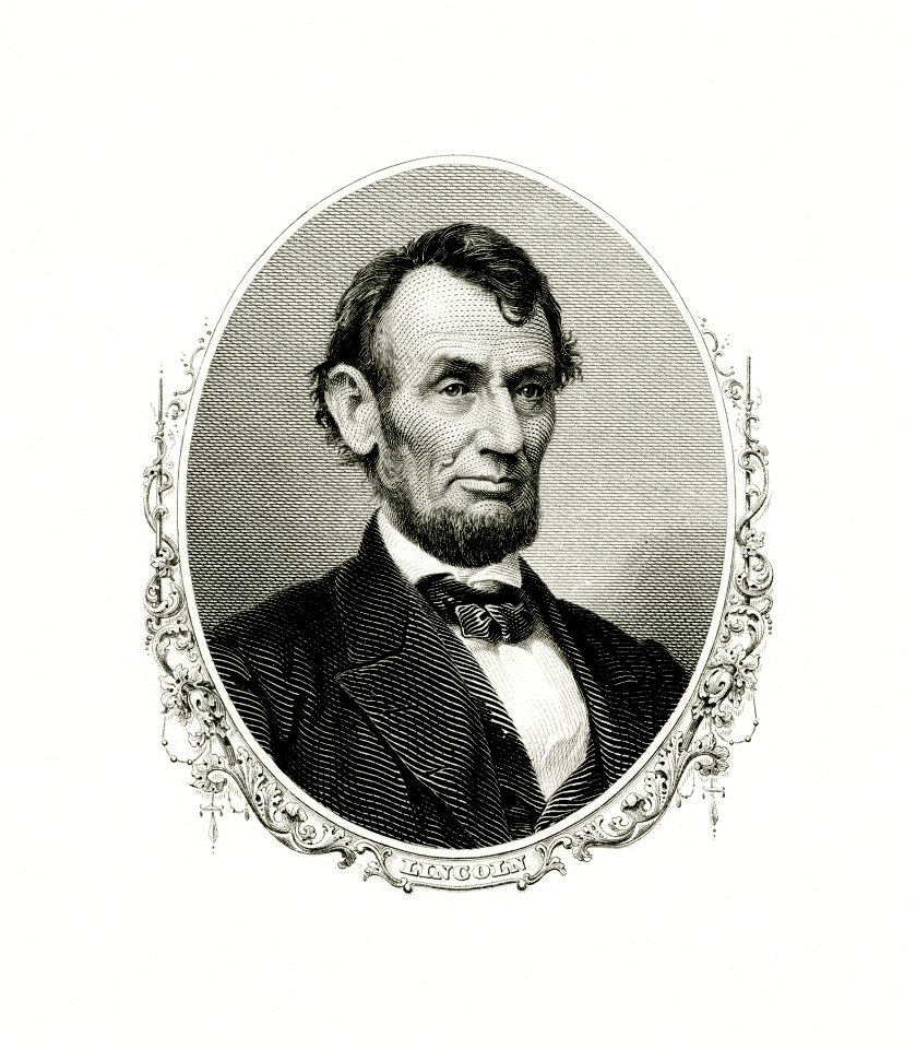 LINCOLN, Abraham-President (BEP eng portrait restored)