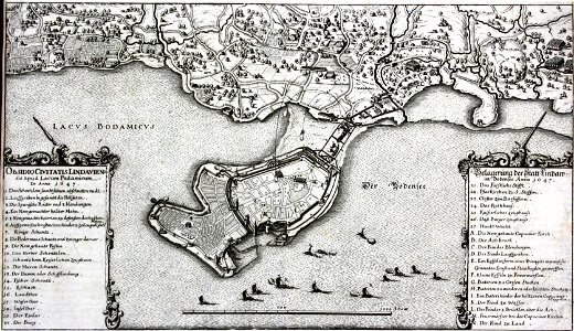 Lindau 1650 plan by Matthäus Merian