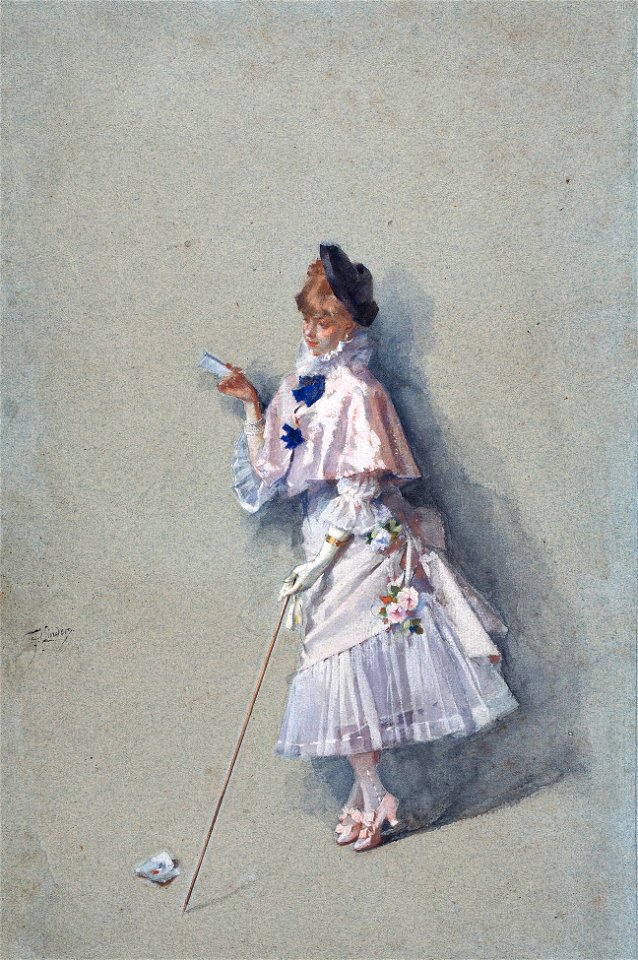 Linder-98040 - Philippe Jacques Linder - A billet doux - circa 1890