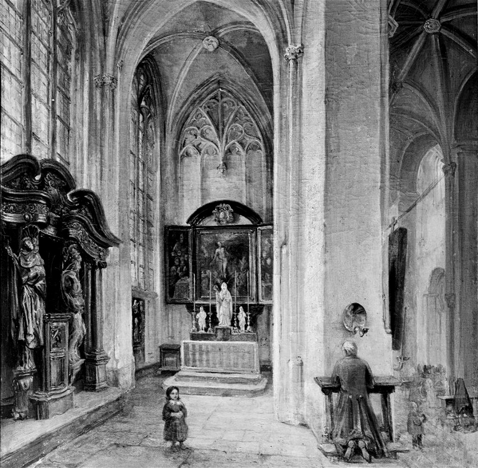 Linker zijbeuk St-Servaaskerk (Alexander Schaepkens, midden 19e eeuw)