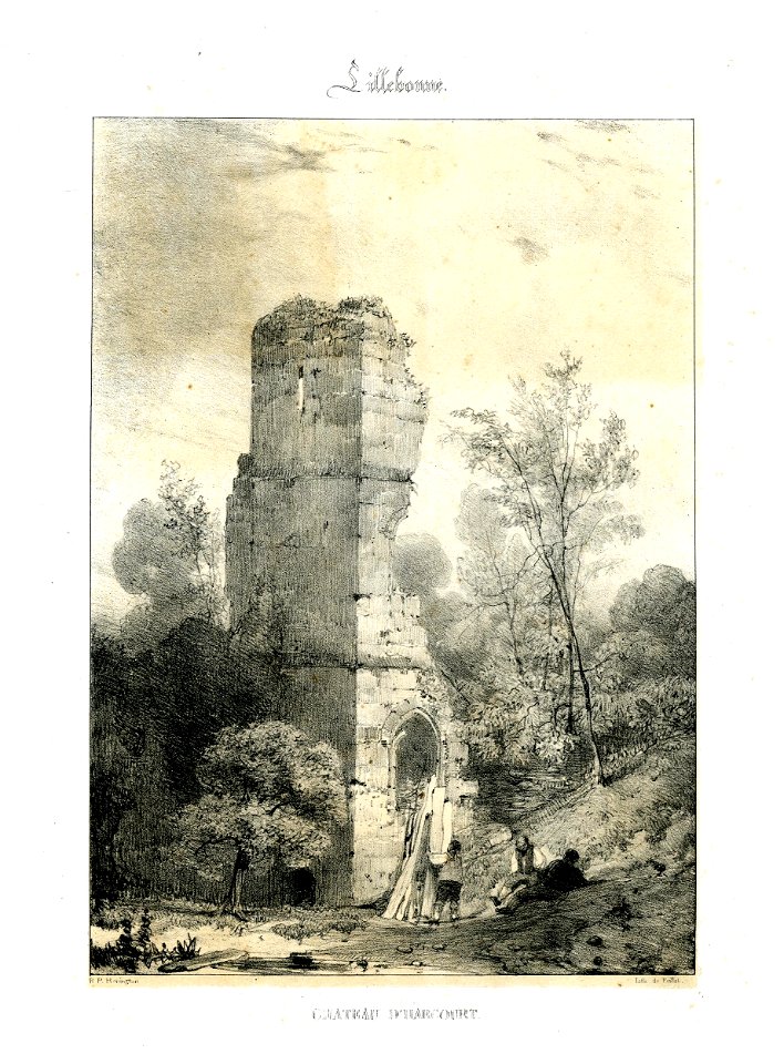 Lillebonne - Chateau d'Harcourt (BM 1878,0713.2685)