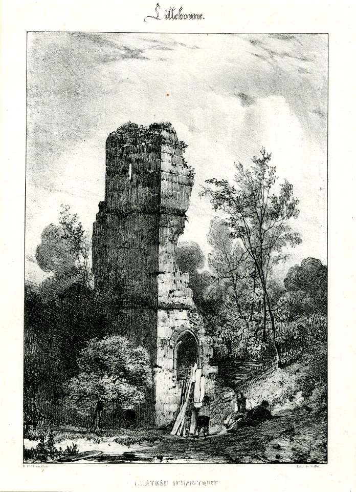 Lillebonne - Chateau d'Harcourt (BM 1866,1114.249)