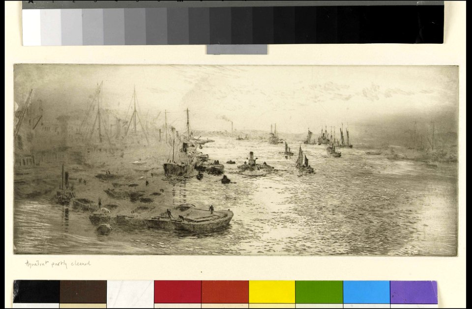 Limehouse, inscribed 'Aquatint partly cleaned' RMG PW0836
