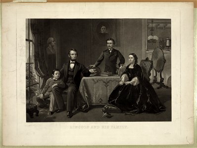 Lincoln and his family - painted by S.B. Waugh ; engraved by William Sartain. LCCN2006678603