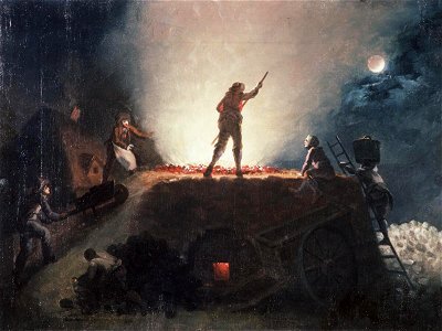 Limekiln at night