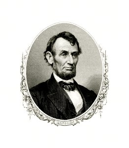 LINCOLN, Abraham-President (BEP engraved portrait). Free illustration for personal and commercial use.
