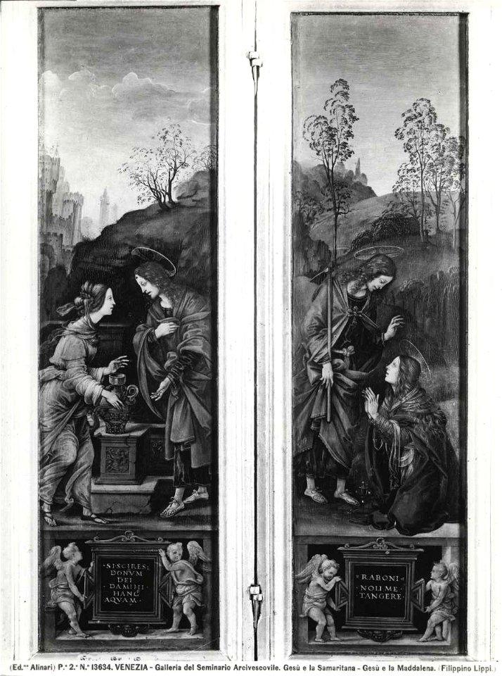 Lippi Filippino - Maestro della leggenda di sant'Orsola - Cristo e la Samaritana al pozzo, Noli me tangere, Angelo con velo della Veronica, 413692 gw