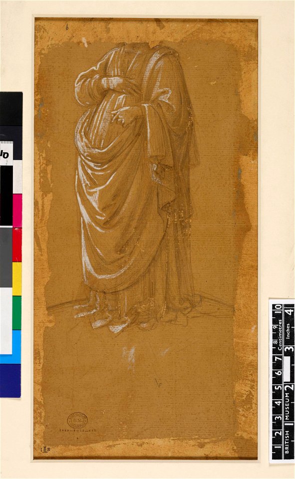 Lippi - Verso A headless draped male figure standing, 1895,0915.442