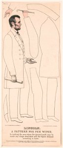 Lincoln. A pattern for pen wiper - E.B. & E.C. Kellogg, 245 Main St. Hartford, Ct ; F.P. Whiting, 87 Fulton St. New York. LCCN2012648885