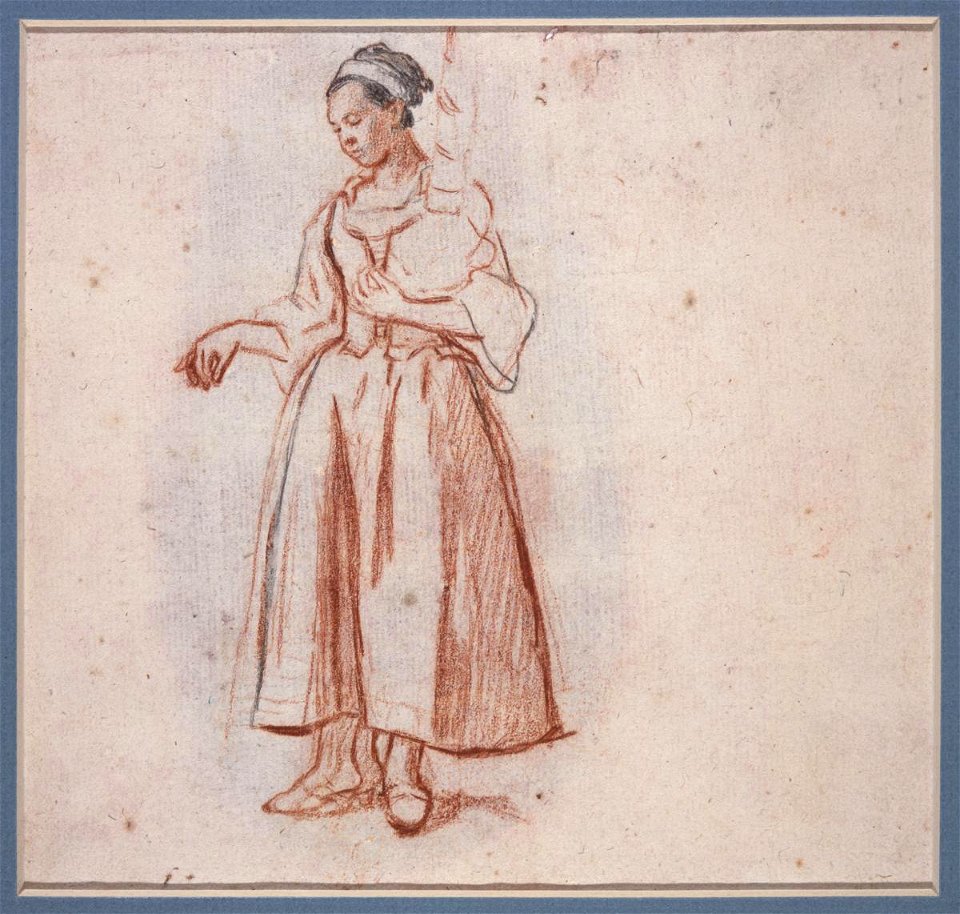 Liotard - Femme avec quenouille, avant 1761 ou en 1761, 1934-0037