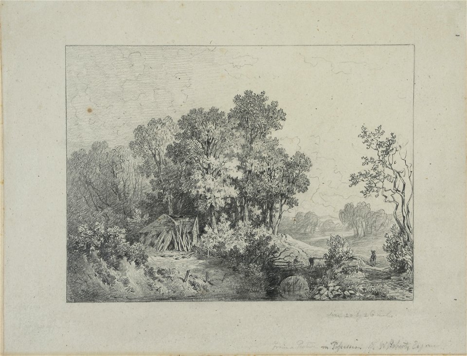 Lines family sketchbook - Disc1 007 - Rural Scene with Small Bridge