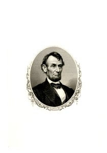 LINCOLN, Abraham-President (BEP eng portrait raw). Free illustration for personal and commercial use.
